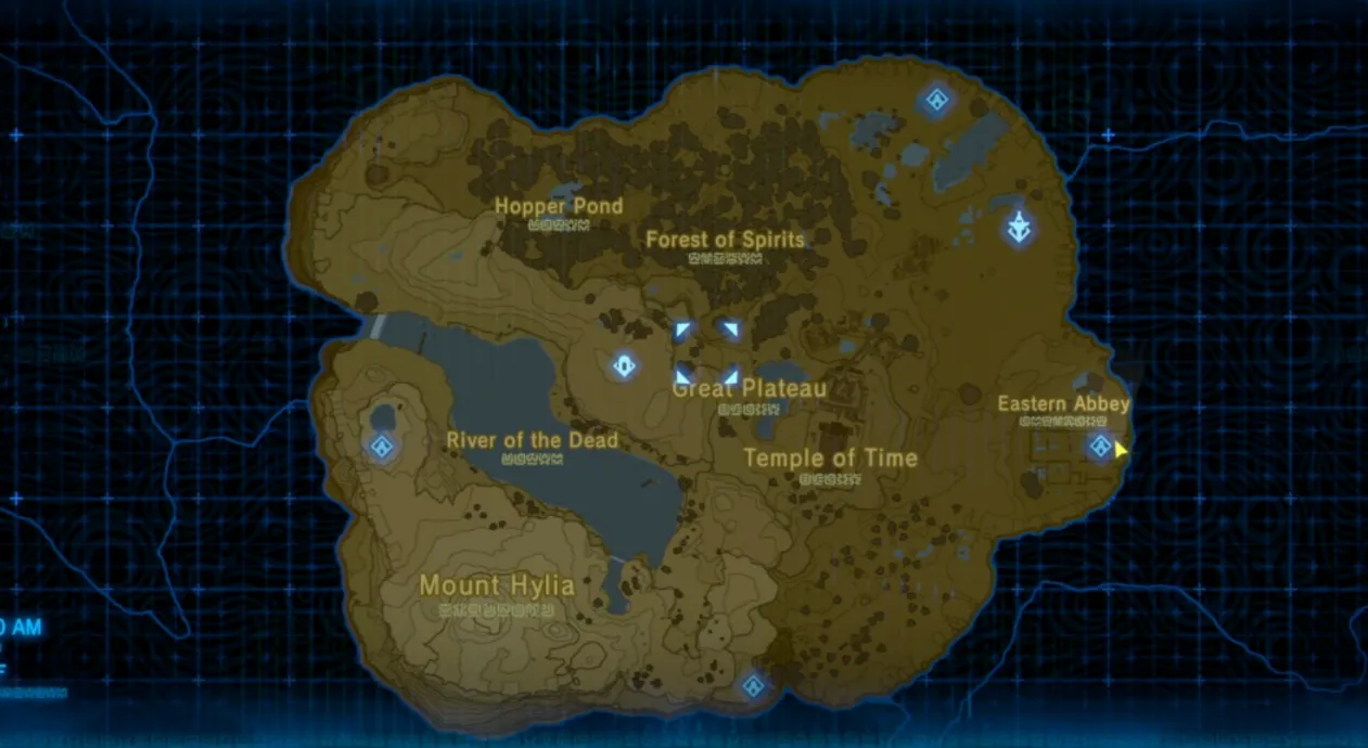 Map Of Shrine Locations Zelda Breath Of The Wild Map